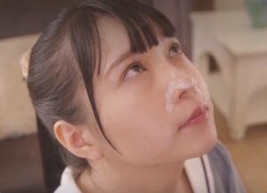 円井萌華がちんぽをしゃぶって大量顔射！美少女の顔を精子で汚すｗ