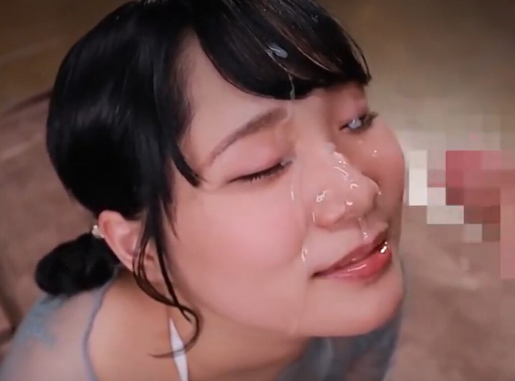 松岡さやかにフェラチオからびゅるびゅる大量顔射ｗ