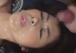 ザーメンで汚されたお顔も美しい北条麻妃！連続ぶっかけされてますｗ